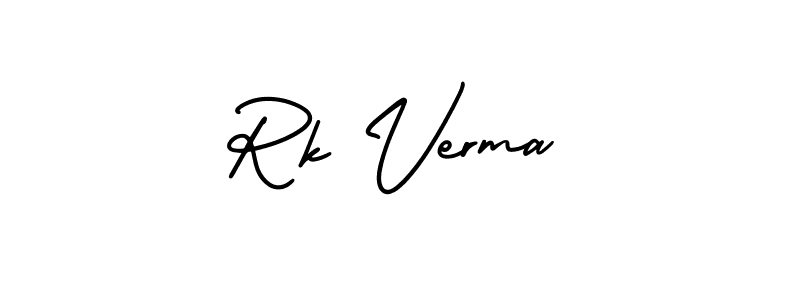 Make a beautiful signature design for name Rk Verma. With this signature (AmerikaSignatureDemo-Regular) style, you can create a handwritten signature for free. Rk Verma signature style 3 images and pictures png