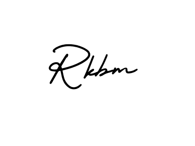 You should practise on your own different ways (AmerikaSignatureDemo-Regular) to write your name (Rkbm) in signature. don't let someone else do it for you. Rkbm signature style 3 images and pictures png