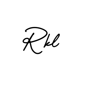 Create a beautiful signature design for name Rkl. With this signature (AmerikaSignatureDemo-Regular) fonts, you can make a handwritten signature for free. Rkl signature style 3 images and pictures png