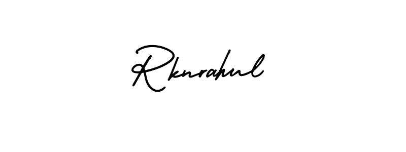 Use a signature maker to create a handwritten signature online. With this signature software, you can design (AmerikaSignatureDemo-Regular) your own signature for name Rknrahul. Rknrahul signature style 3 images and pictures png