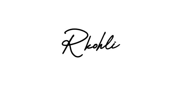 Design your own signature with our free online signature maker. With this signature software, you can create a handwritten (AmerikaSignatureDemo-Regular) signature for name Rkohli. Rkohli signature style 3 images and pictures png