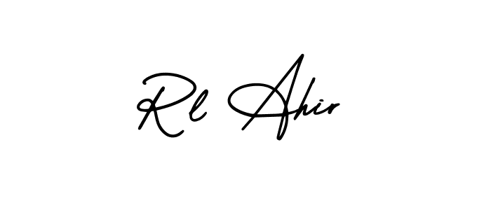 You can use this online signature creator to create a handwritten signature for the name Rl Ahir. This is the best online autograph maker. Rl Ahir signature style 3 images and pictures png