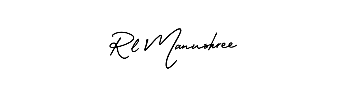 Also You can easily find your signature by using the search form. We will create Rl Manushree name handwritten signature images for you free of cost using AmerikaSignatureDemo-Regular sign style. Rl Manushree signature style 3 images and pictures png