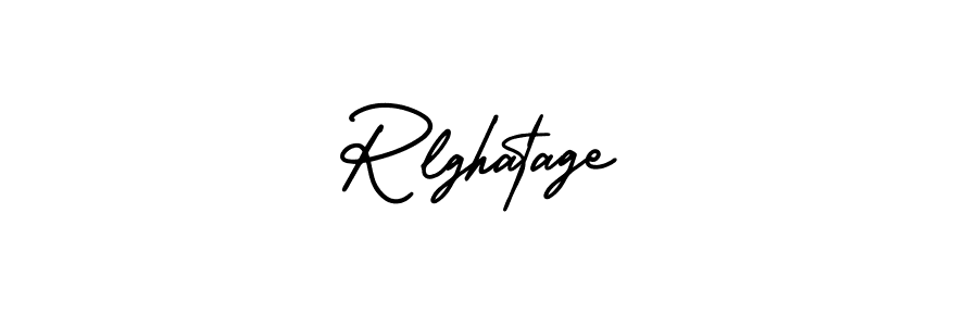 How to make Rlghatage name signature. Use AmerikaSignatureDemo-Regular style for creating short signs online. This is the latest handwritten sign. Rlghatage signature style 3 images and pictures png