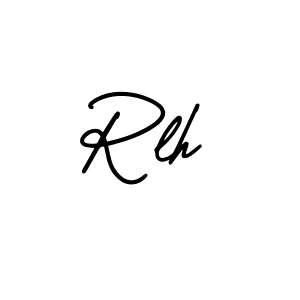 The best way (AmerikaSignatureDemo-Regular) to make a short signature is to pick only two or three words in your name. The name Rlh include a total of six letters. For converting this name. Rlh signature style 3 images and pictures png