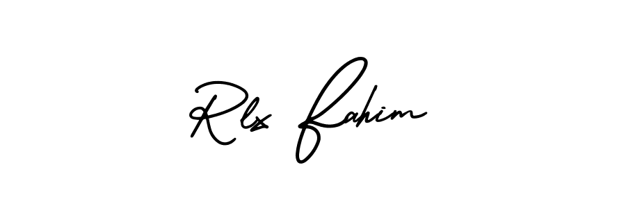 Rlx Fahim stylish signature style. Best Handwritten Sign (AmerikaSignatureDemo-Regular) for my name. Handwritten Signature Collection Ideas for my name Rlx Fahim. Rlx Fahim signature style 3 images and pictures png