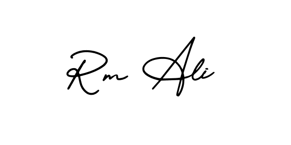 Use a signature maker to create a handwritten signature online. With this signature software, you can design (AmerikaSignatureDemo-Regular) your own signature for name Rm Ali. Rm Ali signature style 3 images and pictures png