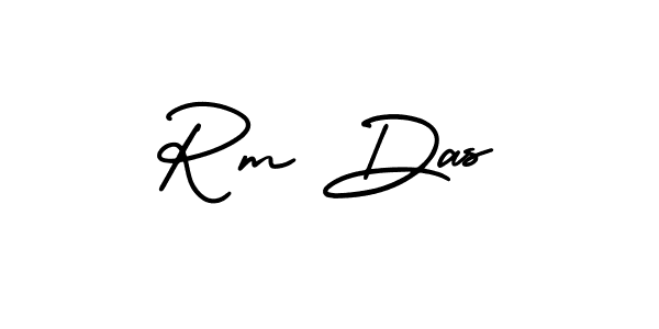 How to make Rm Das name signature. Use AmerikaSignatureDemo-Regular style for creating short signs online. This is the latest handwritten sign. Rm Das signature style 3 images and pictures png