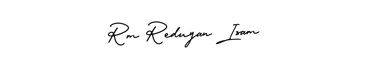 See photos of Rm Reduyan Isam official signature by Spectra . Check more albums & portfolios. Read reviews & check more about AmerikaSignatureDemo-Regular font. Rm Reduyan Isam signature style 3 images and pictures png