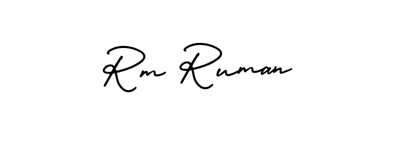 Once you've used our free online signature maker to create your best signature AmerikaSignatureDemo-Regular style, it's time to enjoy all of the benefits that Rm Ruman name signing documents. Rm Ruman signature style 3 images and pictures png