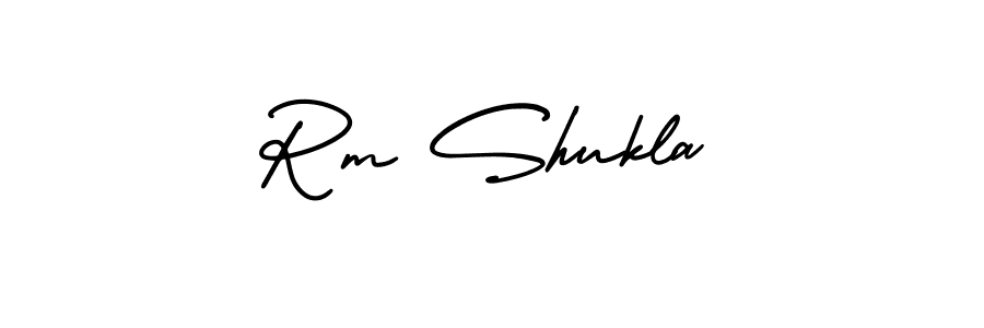 It looks lik you need a new signature style for name Rm Shukla. Design unique handwritten (AmerikaSignatureDemo-Regular) signature with our free signature maker in just a few clicks. Rm Shukla signature style 3 images and pictures png