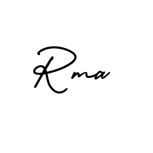 Use a signature maker to create a handwritten signature online. With this signature software, you can design (AmerikaSignatureDemo-Regular) your own signature for name Rma. Rma signature style 3 images and pictures png