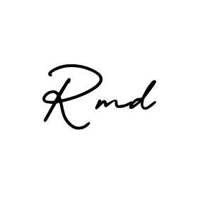 Use a signature maker to create a handwritten signature online. With this signature software, you can design (AmerikaSignatureDemo-Regular) your own signature for name Rmd. Rmd signature style 3 images and pictures png