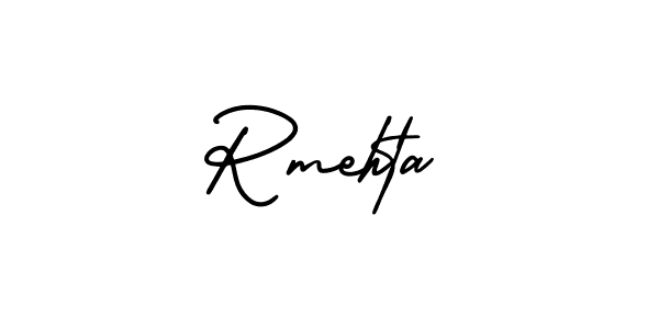 Use a signature maker to create a handwritten signature online. With this signature software, you can design (AmerikaSignatureDemo-Regular) your own signature for name Rmehta. Rmehta signature style 3 images and pictures png