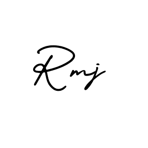 How to Draw Rmj signature style? AmerikaSignatureDemo-Regular is a latest design signature styles for name Rmj. Rmj signature style 3 images and pictures png