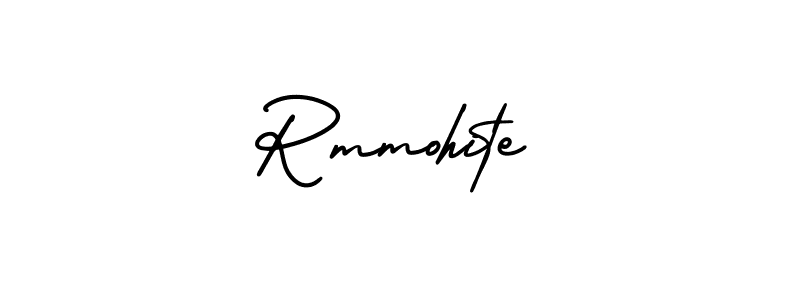 You should practise on your own different ways (AmerikaSignatureDemo-Regular) to write your name (Rmmohite) in signature. don't let someone else do it for you. Rmmohite signature style 3 images and pictures png