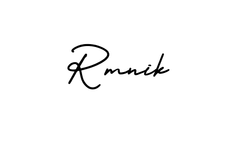 How to Draw Rmnik signature style? AmerikaSignatureDemo-Regular is a latest design signature styles for name Rmnik. Rmnik signature style 3 images and pictures png