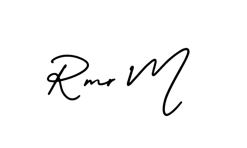 Use a signature maker to create a handwritten signature online. With this signature software, you can design (AmerikaSignatureDemo-Regular) your own signature for name Rmr M. Rmr M signature style 3 images and pictures png