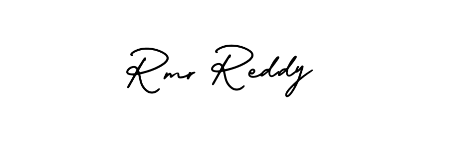 This is the best signature style for the Rmr Reddy name. Also you like these signature font (AmerikaSignatureDemo-Regular). Mix name signature. Rmr Reddy signature style 3 images and pictures png