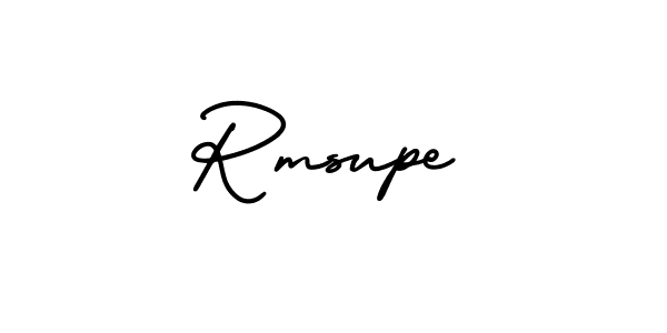 Make a beautiful signature design for name Rmsupe. With this signature (AmerikaSignatureDemo-Regular) style, you can create a handwritten signature for free. Rmsupe signature style 3 images and pictures png