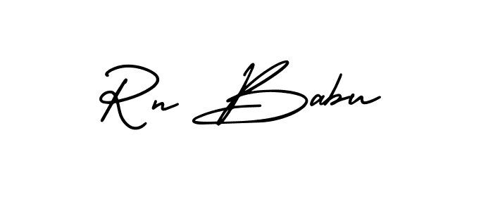 How to make Rn Babu signature? AmerikaSignatureDemo-Regular is a professional autograph style. Create handwritten signature for Rn Babu name. Rn Babu signature style 3 images and pictures png