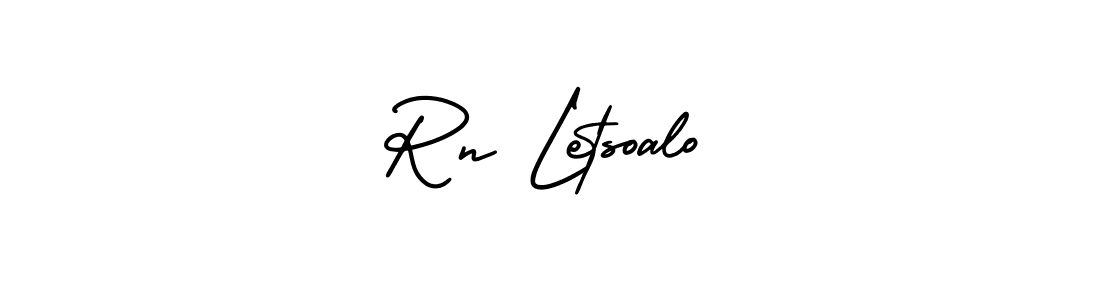 How to make Rn Letsoalo name signature. Use AmerikaSignatureDemo-Regular style for creating short signs online. This is the latest handwritten sign. Rn Letsoalo signature style 3 images and pictures png