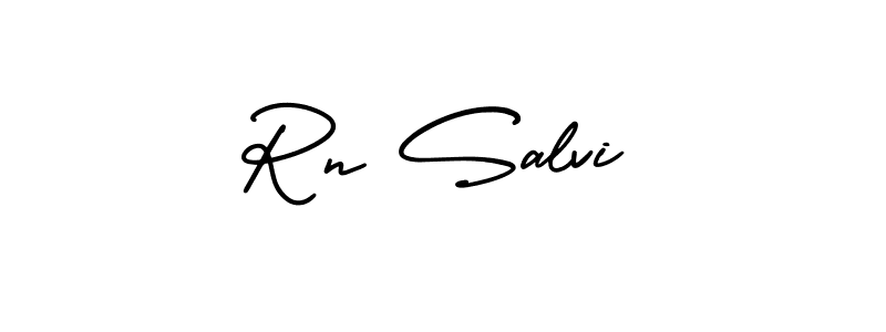 Make a beautiful signature design for name Rn Salvi. With this signature (AmerikaSignatureDemo-Regular) style, you can create a handwritten signature for free. Rn Salvi signature style 3 images and pictures png