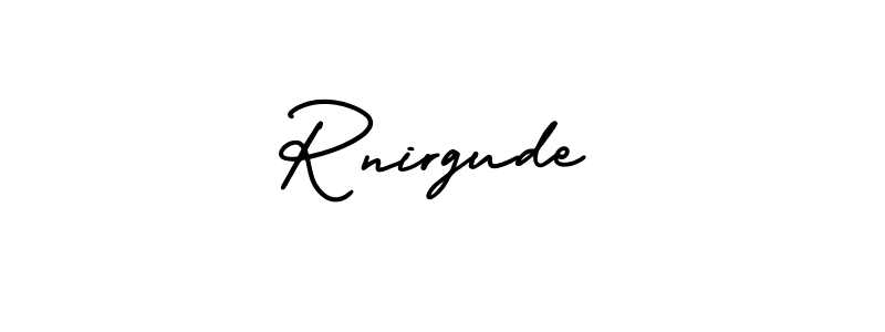 Design your own signature with our free online signature maker. With this signature software, you can create a handwritten (AmerikaSignatureDemo-Regular) signature for name Rnirgude. Rnirgude signature style 3 images and pictures png