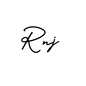 You can use this online signature creator to create a handwritten signature for the name Rnj. This is the best online autograph maker. Rnj signature style 3 images and pictures png