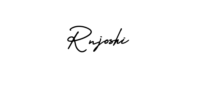 How to Draw Rnjoshi signature style? AmerikaSignatureDemo-Regular is a latest design signature styles for name Rnjoshi. Rnjoshi signature style 3 images and pictures png