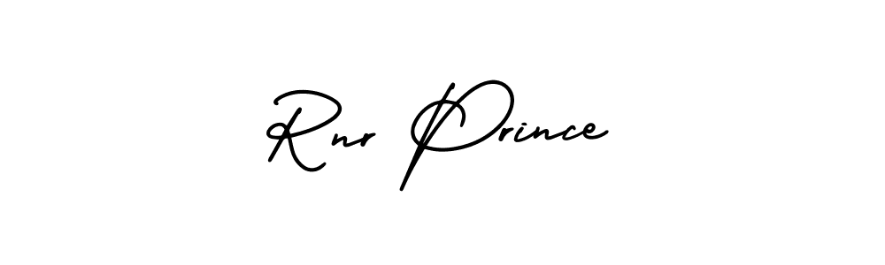 Rnr Prince stylish signature style. Best Handwritten Sign (AmerikaSignatureDemo-Regular) for my name. Handwritten Signature Collection Ideas for my name Rnr Prince. Rnr Prince signature style 3 images and pictures png