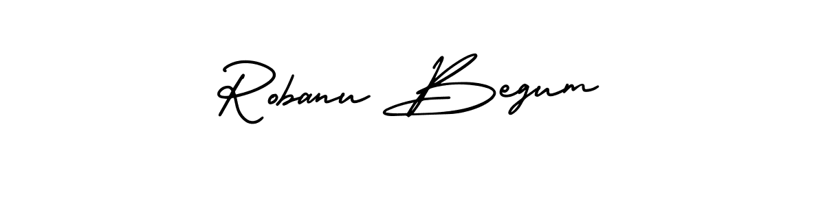 How to Draw Robanu Begum signature style? AmerikaSignatureDemo-Regular is a latest design signature styles for name Robanu Begum. Robanu Begum signature style 3 images and pictures png