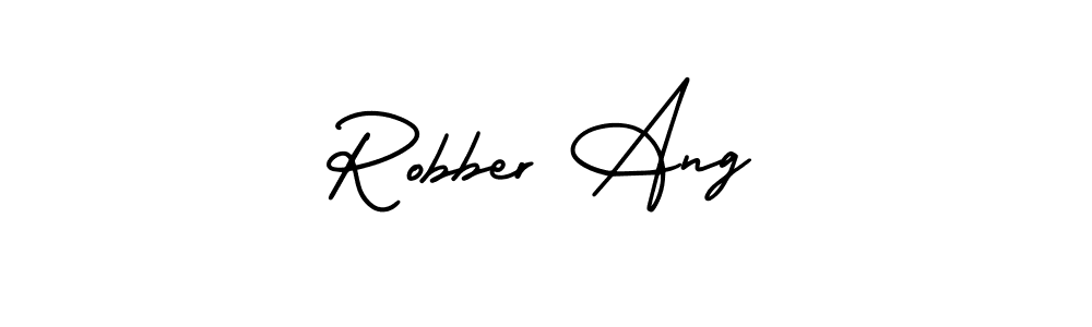 Robber Ang stylish signature style. Best Handwritten Sign (AmerikaSignatureDemo-Regular) for my name. Handwritten Signature Collection Ideas for my name Robber Ang. Robber Ang signature style 3 images and pictures png