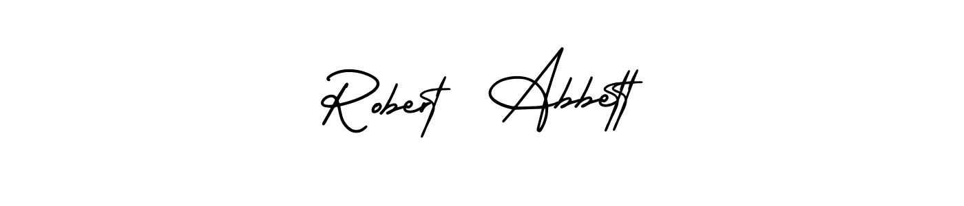 Use a signature maker to create a handwritten signature online. With this signature software, you can design (AmerikaSignatureDemo-Regular) your own signature for name Robert  Abbett. Robert  Abbett signature style 3 images and pictures png