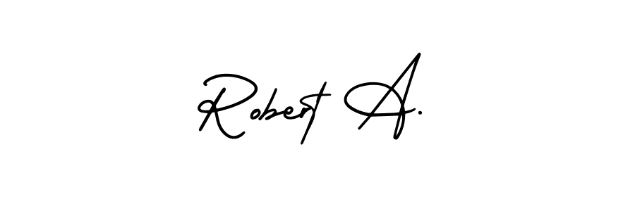 Design your own signature with our free online signature maker. With this signature software, you can create a handwritten (AmerikaSignatureDemo-Regular) signature for name Robert A.. Robert A. signature style 3 images and pictures png