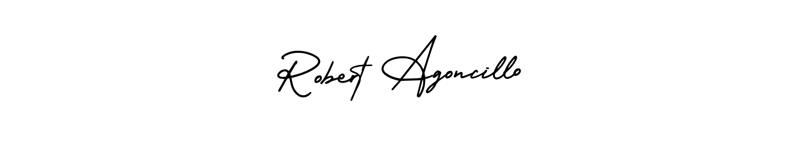 How to make Robert Agoncillo name signature. Use AmerikaSignatureDemo-Regular style for creating short signs online. This is the latest handwritten sign. Robert Agoncillo signature style 3 images and pictures png
