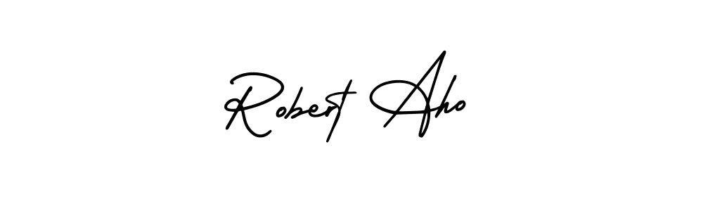 Similarly AmerikaSignatureDemo-Regular is the best handwritten signature design. Signature creator online .You can use it as an online autograph creator for name Robert Aho. Robert Aho signature style 3 images and pictures png