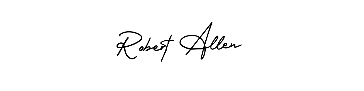 The best way (AmerikaSignatureDemo-Regular) to make a short signature is to pick only two or three words in your name. The name Robert Allen include a total of six letters. For converting this name. Robert Allen signature style 3 images and pictures png