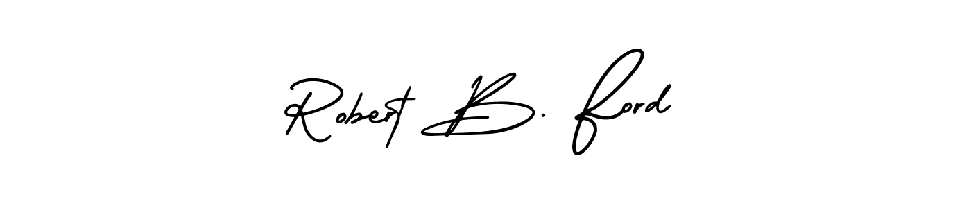 Use a signature maker to create a handwritten signature online. With this signature software, you can design (AmerikaSignatureDemo-Regular) your own signature for name Robert B. Ford. Robert B. Ford signature style 3 images and pictures png