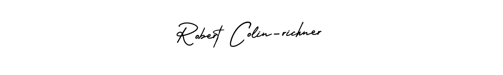 The best way (AmerikaSignatureDemo-Regular) to make a short signature is to pick only two or three words in your name. The name Robert Colin-richner include a total of six letters. For converting this name. Robert Colin-richner signature style 3 images and pictures png