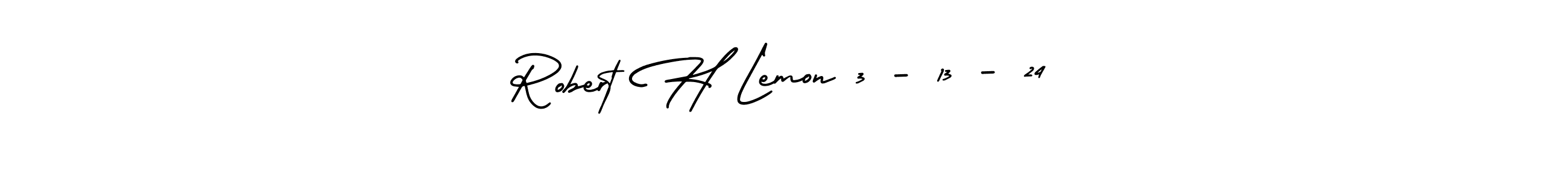 Make a beautiful signature design for name Robert H Lemon 3 - 13 - 24. With this signature (AmerikaSignatureDemo-Regular) style, you can create a handwritten signature for free. Robert H Lemon 3 - 13 - 24 signature style 3 images and pictures png