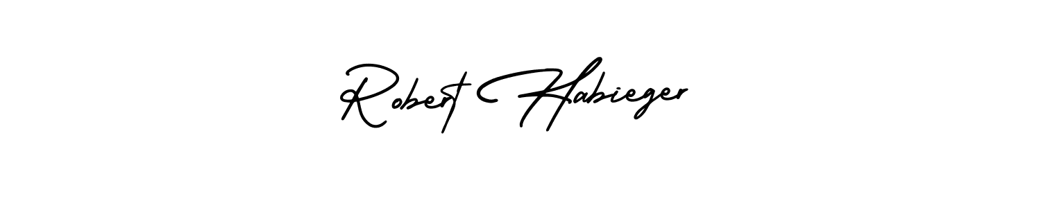 This is the best signature style for the Robert Habieger name. Also you like these signature font (AmerikaSignatureDemo-Regular). Mix name signature. Robert Habieger signature style 3 images and pictures png