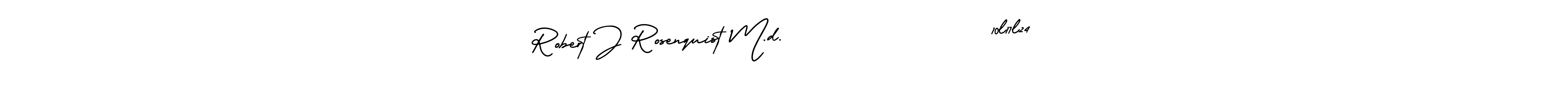 Use a signature maker to create a handwritten signature online. With this signature software, you can design (AmerikaSignatureDemo-Regular) your own signature for name Robert J Rosenquist M.d.                  10l17l24. Robert J Rosenquist M.d.                  10l17l24 signature style 3 images and pictures png