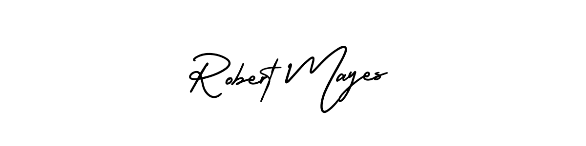 The best way (AmerikaSignatureDemo-Regular) to make a short signature is to pick only two or three words in your name. The name Robert Mayes include a total of six letters. For converting this name. Robert Mayes signature style 3 images and pictures png