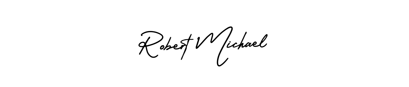 if you are searching for the best signature style for your name Robert Michael. so please give up your signature search. here we have designed multiple signature styles  using AmerikaSignatureDemo-Regular. Robert Michael signature style 3 images and pictures png
