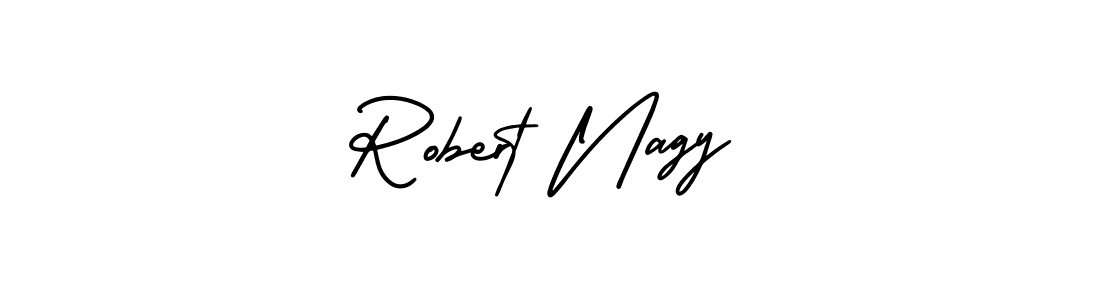 How to make Robert Nagy name signature. Use AmerikaSignatureDemo-Regular style for creating short signs online. This is the latest handwritten sign. Robert Nagy signature style 3 images and pictures png