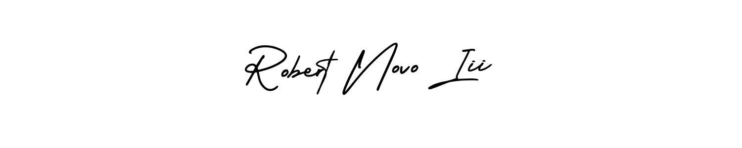 The best way (AmerikaSignatureDemo-Regular) to make a short signature is to pick only two or three words in your name. The name Robert Novo Iii include a total of six letters. For converting this name. Robert Novo Iii signature style 3 images and pictures png