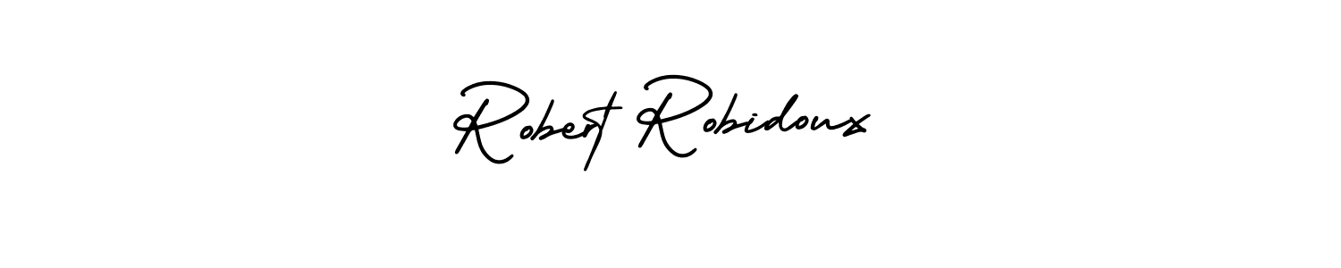 How to make Robert Robidoux name signature. Use AmerikaSignatureDemo-Regular style for creating short signs online. This is the latest handwritten sign. Robert Robidoux signature style 3 images and pictures png