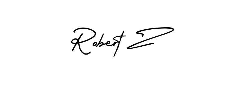 You should practise on your own different ways (AmerikaSignatureDemo-Regular) to write your name (Robert Z) in signature. don't let someone else do it for you. Robert Z signature style 3 images and pictures png