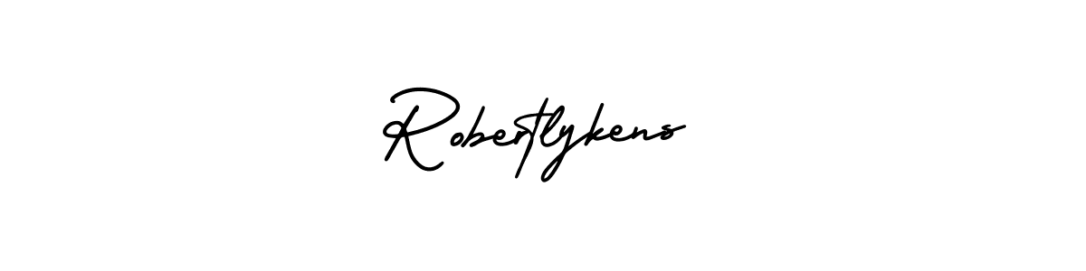 Robertlykens stylish signature style. Best Handwritten Sign (AmerikaSignatureDemo-Regular) for my name. Handwritten Signature Collection Ideas for my name Robertlykens. Robertlykens signature style 3 images and pictures png